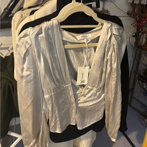 Frame Denim Women's White Blouse